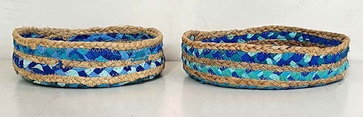 [5575022] SET OF 2 CESTOS JUTE-SARI 25,19CM
