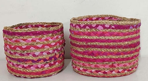[5575024] CONJUNTO DE 2 PORTAMACETA JUTA-SARI 22