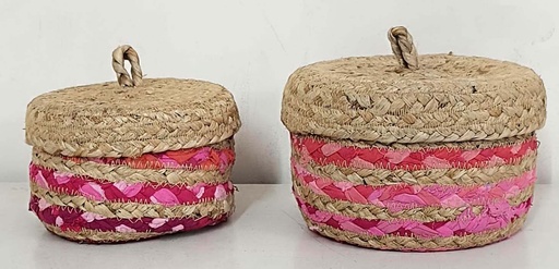 [5575025] CONJUNTO DE 2 CESTOS CON TAPA YUT-SAR 19