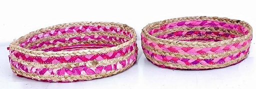 [5575026] LOT DE 2 CESTOS JUTE-SARI 25,19CM