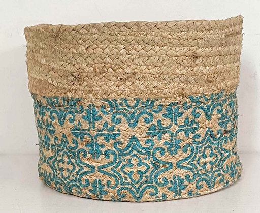 [5575031] PANIER CON ASA JUTE-PRINT 28X23