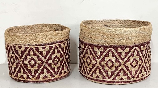 [5575032] LOT DE 2 PORTAMACETA JUTE-PRIN 22