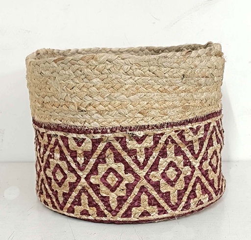 [5575035] BASKET CON ASA JUTE-PRINT 28X23
