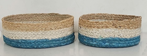 [5575038] LOT DE 2 CESTOS JUTE-COL 25,19 CM