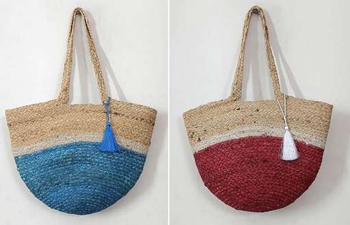 [4075749] BOLSO DE YUTE BICOLOR 44X30 CM