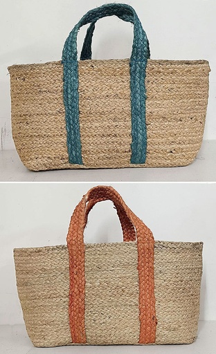 [4075751] BOLSO DE YUTE ASA COLOR 55X26 CM