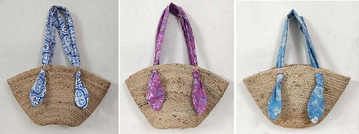 [4075761] GRAND PANIER DE JUTE ASA COTON BL P46X26