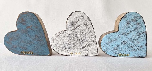 [9275683] CUORE LEGNO DIPINTA IBIZA 12 CM