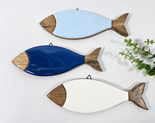 [9275167] PECES PARED MADERA ESMALTADA 26X10 CM