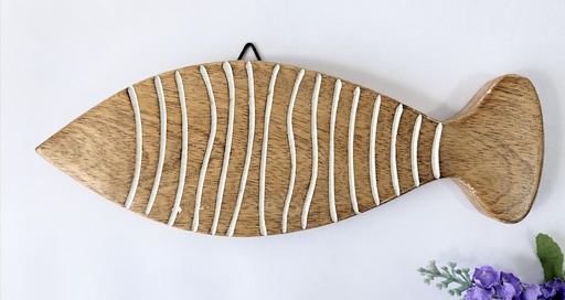 [9275480] PECES PARED MADERA TALLADA 26X9
