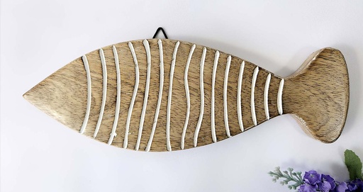 [9275480] PEIXE PARED MADEIRA ENTALHADA 26X9