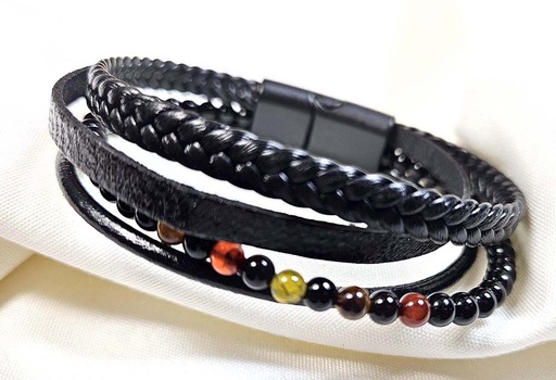 [0685125] BRACCIALE PELLE-METALLO MODELLO 125