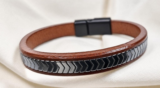 [0685134] PULSERA PIEL-METAL MODELO 134