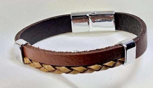 [0685153] BRACCIALE PELLE-METALLO MODELLO 153