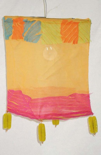 [8075015] LAMPARA ORGANZ CUAD AMA-ROJ 36