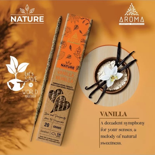 [6075124] INCENSE ORGVAINILLA 20GR-ARO