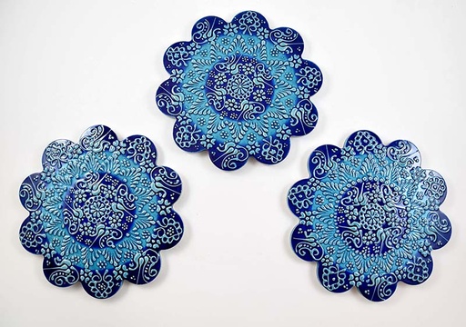 [1085012] SALVAMANTEL CÉRAMIQUE AZUL RELIEV 18