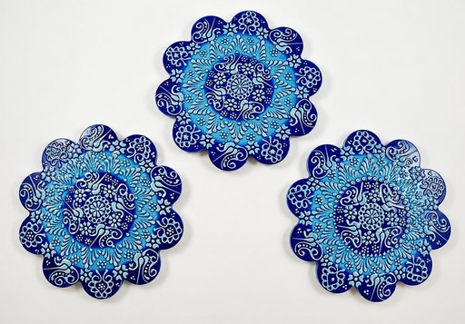 [1085012] SALVAMANTEL CERAMICA AZUL RELIEV 18