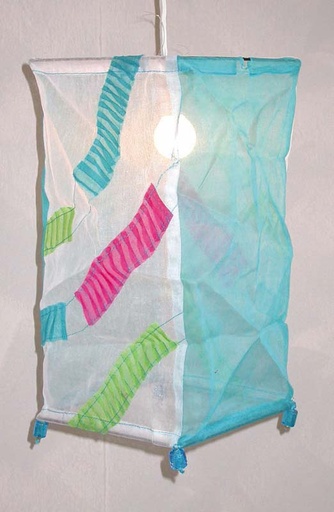 [8075017] LAMPARA ORGANZ QUADRADO TUR-BLA 39