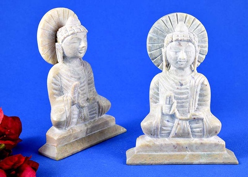 [1275122] BUDDHA PIETRA NATURALE INTAGLIATA 13 CM