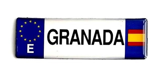 [1585500] IMÁN MATRICULA GRANADA 8X2,5