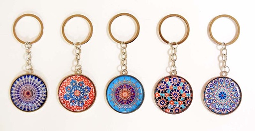 [1585471] KEYRING RESIN MOSAIC SEVILLA