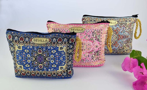 [4062312] BORSA DEL TRUCCO RICAMATO 15X13 SEVIL