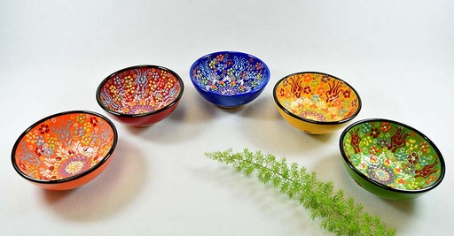 [1085061] BOWL CERAMIC MULTICOLOUR M 12 CM