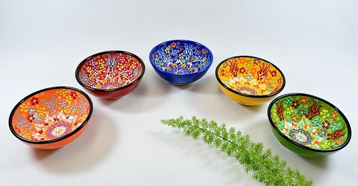 [1085061] CUENCO CERÁMICA MULTICOLOR M 12 CM