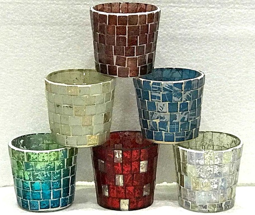 [9075081] VASO MINI VIDRO MOSAICO 6,5