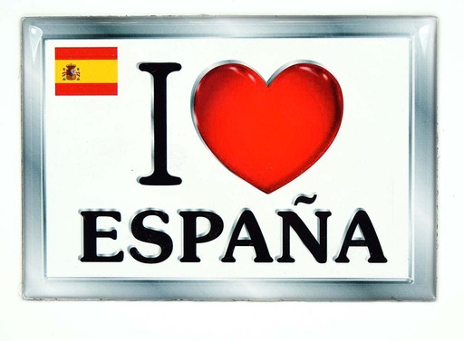 [1585180] IMÁN I LOVE ESPAÑA RECTANGULAR G
