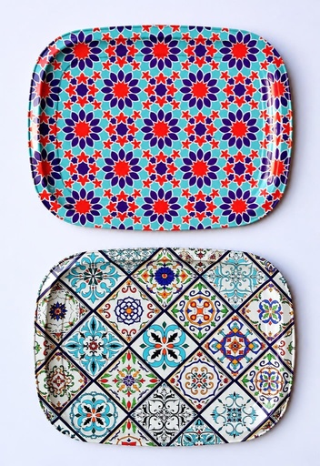 [1585960] BANDEJA METAL MOSAICO 30X24 CM