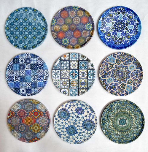 [1585951] POSAVASO MÉTAL MOSAÏQUE 9 CM