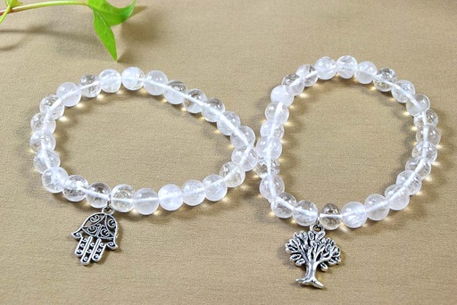 [0575106] PULSERA CUARZ CRISTAL 6MM C/CH