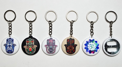 [1585861] LLAVERO ABRIDOR CRISTAL Y PLATA HAMSA