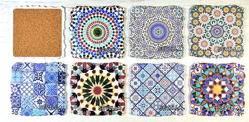 [1585341] POSAVASO CRISTAL Y PLATA MOSAIC SEVILL