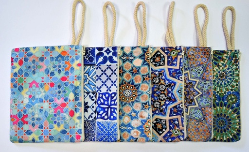 [4085401] PORTAMONETE COTONE MOSAICO 22X14 CM