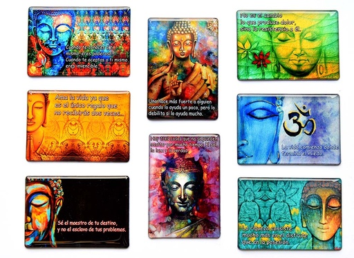 [1585810] IMÁN EPOXY BUDHA+MENSAJE 8X5,5