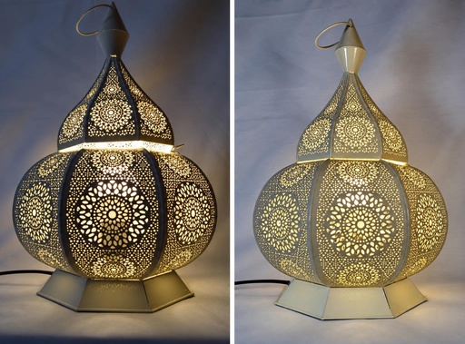 [9075368] LAMPE À HUILE MÉTAL AJMER ÉLECTRIQUE 40CM
