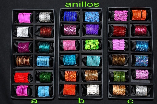 [0575418] BOÎTE 12 SETS DE 12 ANILLOS ALUMINIO