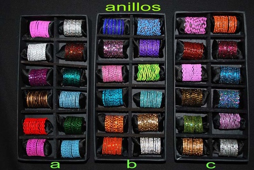 [0575418] CAJA 12 SETS DE 12 ANILLOS ALU