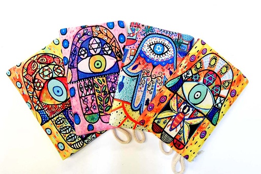 [4085406] PORTE-MONNAIE COTON HAMSA 15X10 CM