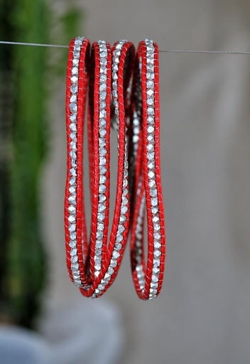 [0575533] PULSERA 4 VUELTAS ALGODÓN METAL MUJ