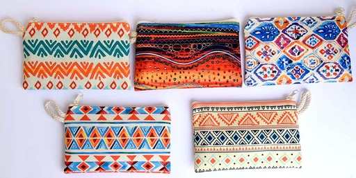 [4085412] PORTAMONETE COTONE ÁFRICA 15X10 CM