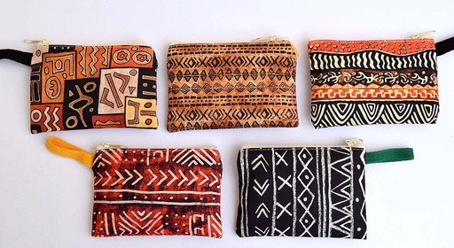 [4085303] PORTAMONETE COTONE ÁFRICA 11X8 CM