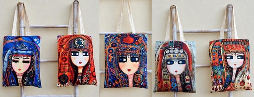 [4085442] BOLSO ALGODÓN MUÑECA TURCA 43X34CM