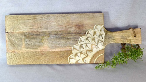 [9075274] TABLA PICAR MADERA MANDALA 48X18