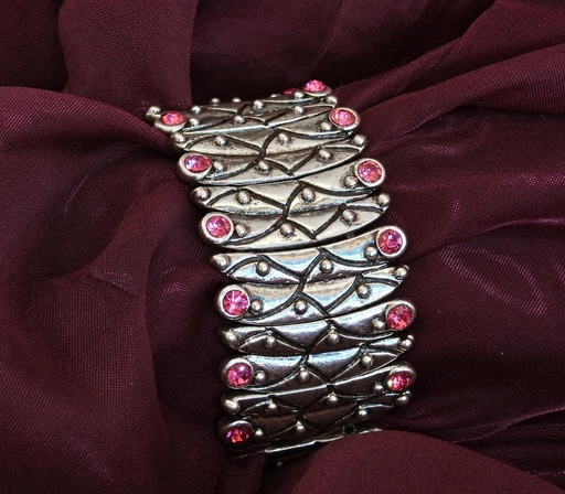 [0582035] BRACCIALE METALLO C/CRISTAL 3,5 CM