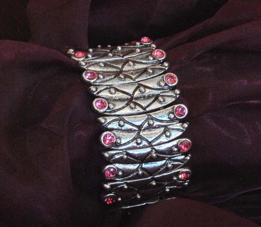 [0582035] PULSERA MET C/CRISTAL 3,5 CM