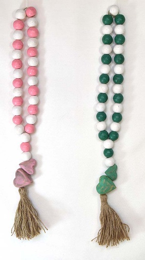 [1675690] COLGANTE CUENTA MADERA CON CORAZÓN 55